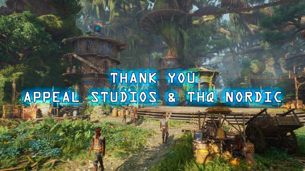 A BIG thank your from Outcast Universe to Appeal Studios and THQ Nordic